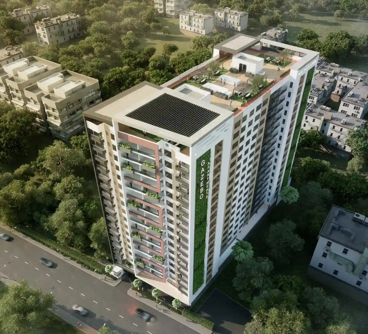 Gazebo Apartments Exterior, green building